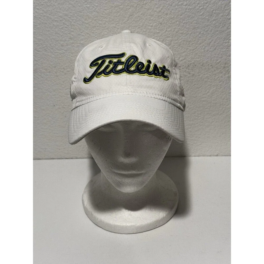TITLEIST Womens Golf Hat Cap White Logo Adjustable Breast Cancer Awareness LGPA